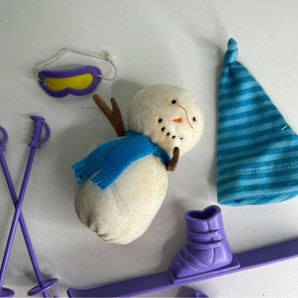 Vintage Eden Madeline Winter Ski Set with Snowman - Picture 2 of 3